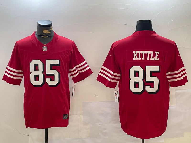 Men San Francisco 49ers #85 Kittle Red three generations 2024 Nike Limited NFL Jersey style 1